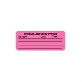 Blood Bank Labels "Special Antigen Typing" • FL Pink • 2.25"W x 0.875"H ,420 / pk - Axiom Medical Supplies