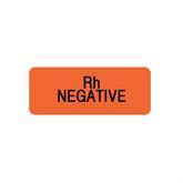 Blood Bank Labels "Rh NEGATIVE" • FL Red • 2.25"W x 0.875"H ,420 / pk - Axiom Medical Supplies