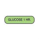 Glucose Tolerance Testing Labels "Glucose 1 HR" • Green • 1.25"W x 0.3125"H ,760 / pk - Axiom Medical Supplies