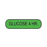 Glucose Tolerance Testing Labels "Glucose 4 HR" • Green • 1.25"W x 0.3125"H ,760 / pk - Axiom Medical Supplies