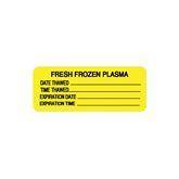 Blood Bank Labels "Fresh Frozen Plasma" • Yellow • 2.25"W x 0.875"H ,420 / pk - Axiom Medical Supplies