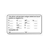 Blood Bank Labels "Antigen Testing" • White • 3"W x 1.625"H ,320 / pk - Axiom Medical Supplies