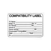 Blood Bank Labels "Compatibility" • White • 3"W x 2"H ,320 / pk - Axiom Medical Supplies