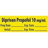 Induction Agent Medication Pre-Cut Labels DIPRIVAN PROPOFOL 10mg/mL ,500 / roll - Axiom Medical Supplies