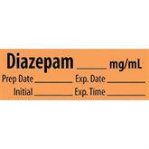 Tranquilizer Medication Pre-Cut Labels DIAZEPAM__mg/mL ,500 / roll - Axiom Medical Supplies