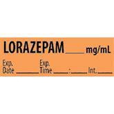 Tranquilizer Medication Pre-Cut Labels LORAZEPAM__mg/mL ,500 / roll - Axiom Medical Supplies