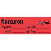 Muscle Relaxant Medication Pre-Cut Labels NORCURON__mg/mL ,500 / roll - Axiom Medical Supplies