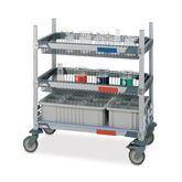 Laboratory Glassware Transport Cart with Storage Totes Laboratory Glassware Transport Cart with Storage Totes • 18"W x 36"D x 40"H ,1 Each - Axiom Medical Supplies