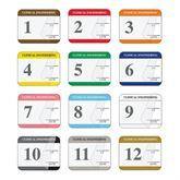 Clinical Engineering Dept Labels Clinical Engineering 12 Month Label Set • 1.25"W x 1"H ,6000 / pk - Axiom Medical Supplies