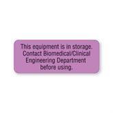 Biomedical Engineering Dept Labels Equipment Storage • Purple • 2.25"W x 0.88"H ,420 / pk - Axiom Medical Supplies