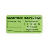 Checked/Inspection Labels "Equipment Inspection" • Light Green • 2"W x 1"H ,200 / pk - Axiom Medical Supplies