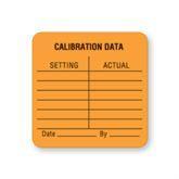 Calibration Labels "Calibration Data" • FL Orange • 1.5"W x 1.5"H ,615 / pk - Axiom Medical Supplies