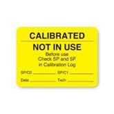 Calibration Labels "Calibrated Not In Use" • FL Yellow • 2.38"W x 1.75"H ,400 / pk - Axiom Medical Supplies