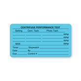 Calibration Labels "Centrifuge Performance Test" • Light Blue • 3"W x 1.62"H ,320 / pk - Axiom Medical Supplies