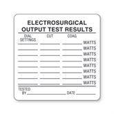 Calibration Labels "Electrosurgical Output Test Results" • White • 2.5"W x 2.5"H ,380 / pk - Axiom Medical Supplies