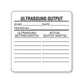 Calibration Labels "Ultrasound Output" • White • 2.5"W x 2.5"H ,380 / pk - Axiom Medical Supplies