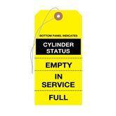 Equipment Tags "Cylinder Status" • Yellow • 3.13"W x 6.25"H ,50 / pk - Axiom Medical Supplies