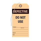 Equipment Tags "Defective Do Not Use" • Manilla • 3.13"W x 6.25"H ,50 / pk - Axiom Medical Supplies