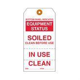 Equipment Tags "Equipment Status" Soiled, In Use, Clean • White • 3.13"W x 6.25"H ,50 / pk - Axiom Medical Supplies