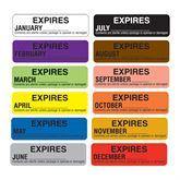 Autoclavable Central Service Labels "Expires" Sterilized 12 Month Label Set ,320 / pk - Axiom Medical Supplies