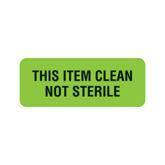 Autoclavable Central Service Labels "This Item Clean Not Sterile" Label • Light Green ,420 / pk - Axiom Medical Supplies