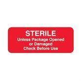 Autoclavable Central Service Labels Autoclavable Sterile Unless Package Opened Label • Red • 2.25"W x 0.88"H ,420 / pk - Axiom Medical Supplies