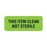 Central Service Labels "This Item Clean Not Sterile" • FL Green • 2.25"W x 0.88"H ,420 / pk - Axiom Medical Supplies