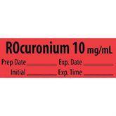 Muscle Relaxant Medication Pre-Cut Labels ROCURONIUM__mg/mL ,500 / roll - Axiom Medical Supplies