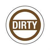Dirty Label "Dirty" • White • 1.5"Dia ,500 Per Pack - Axiom Medical Supplies