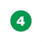 Lot Signal Labels "4" • Green • 1"Dia ,500 Per Pack - Axiom Medical Supplies