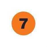 Lot Signal Labels "7" • Orange • 1"Dia ,500 Per Pack - Axiom Medical Supplies
