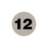 Lot Signal Labels "12" • Gray • 1"Dia ,500 Per Pack - Axiom Medical Supplies