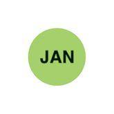 Lot Signal Labels "JAN" • Light Green • 1"Dia ,500 Per Pack - Axiom Medical Supplies