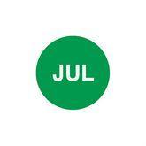 Lot Signal Labels "JUL" • Green • 1"Dia ,500 Per Pack - Axiom Medical Supplies
