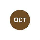 Lot Signal Labels "OCT" • Brown • 1"Dia ,500 Per Pack - Axiom Medical Supplies