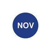 Lot Signal Labels "NOV" • Dark Blue • 1"Dia ,500 Per Pack - Axiom Medical Supplies