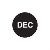 Lot Signal Labels "DEC" • Black • 1"Dia ,500 Per Pack - Axiom Medical Supplies