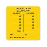 Defibrillator Performance Test Calibration Labels "Defibrillator Calibration" • FL Yellow • 2.5"W x 2.5"H ,380 / pk - Axiom Medical Supplies
