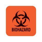 Biohazard Warning Labels "Biohazard" • FL Red • 1"W x 1"H ,500 Per Pack - Axiom Medical Supplies