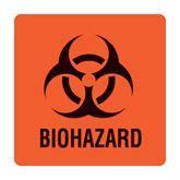 Biohazard Warning Labels "Biohazard" • FL Red • 3"W x 3"H ,320 / pk - Axiom Medical Supplies