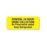 Urine Collection Labels "General 24-Hour Urine Collection" • FL Yellow • 2.25"W x 0.88"H ,420 / pk - Axiom Medical Supplies