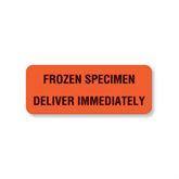 Frozen Specimen Communication Labels "Frozen Speciman Deliver Immediately" • FL Red • 2.25"W x 0.88"H ,420 / pk - Axiom Medical Supplies