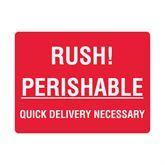 Send Out Mail Labels "Rush Perishable" • Red • 4"W x 3"H ,500 Per Pack - Axiom Medical Supplies