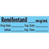 Narcotics Medication Pre-Cut Labels REMIFENTANIL__mg/mL ,500 / roll - Axiom Medical Supplies