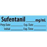 Narcotics Medication Pre-Cut Labels SUFENTANIL__mg/mL ,500 / roll - Axiom Medical Supplies