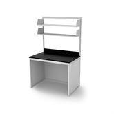 Phenolic Lab Workstations with Shelves &amp; Open Base 72"W x 24"D x 36"H ,1 Each - Axiom Medical Supplies
