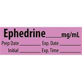 Vasopressor Medication Pre-Cut Labels EPHEDRINE__mg/mL ,500 / roll - Axiom Medical Supplies