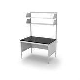 Phenolic Lab Workstations with Shelves &amp; Open Base &amp; Rear Panels 48"W x 24"D x 26"-36"H ,1 Each - Axiom Medical Supplies