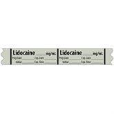 Local Anesthetic Medication Label Tape MarketLab Lidocaine _mg/ml Label PK500 ,500 / roll - Axiom Medical Supplies