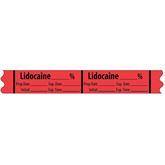 Local Anesthetic Medication Label Tape MarketLab Lidocaine Label PK500 ,500 / roll - Axiom Medical Supplies